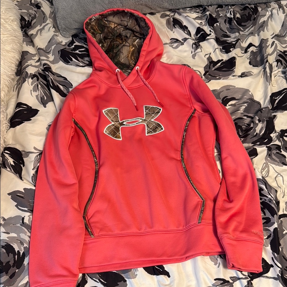 Under Armour Coral Hoodie with Camo Details